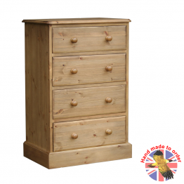 Cottage Pine 24" 4 Drawer Slim Chest